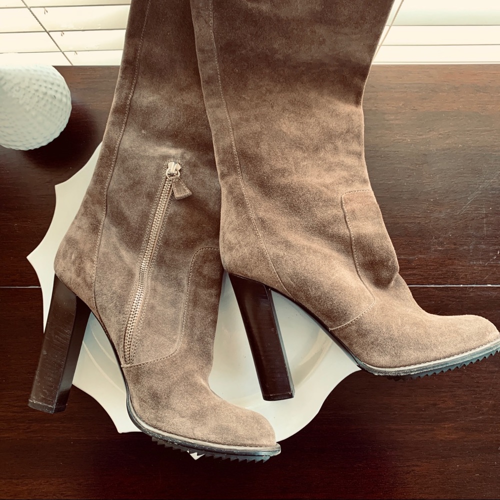 Lanvin suede knee boot - wardrobe workhorse.